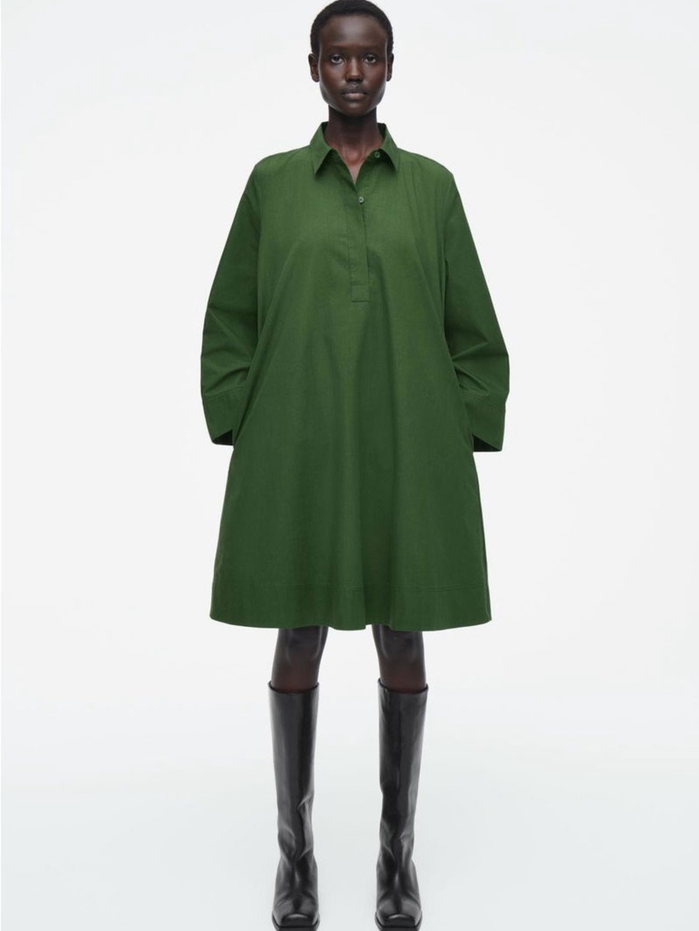 COS A-Line Green Dress